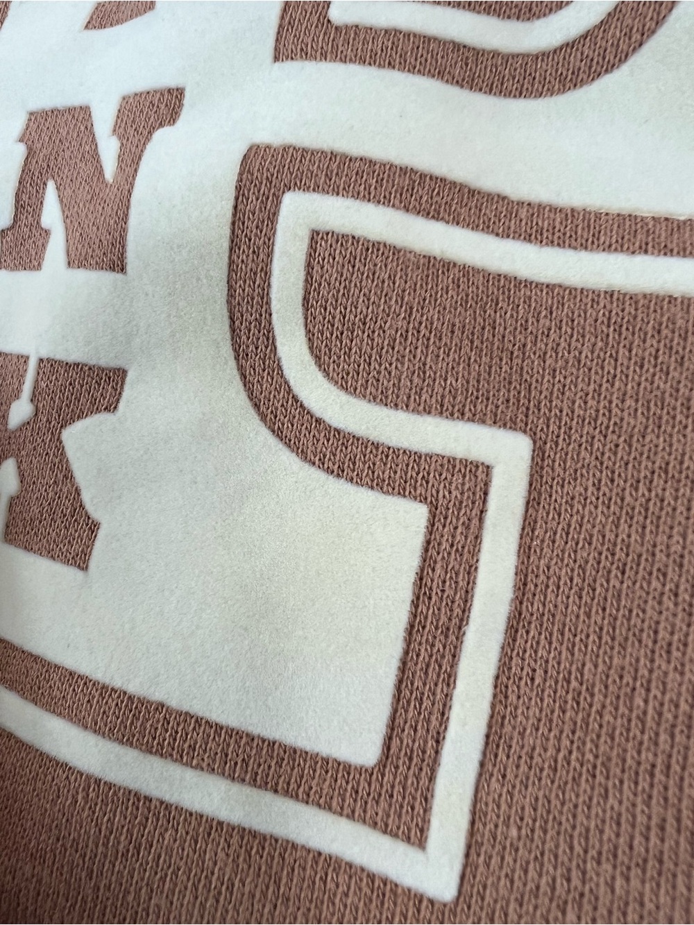 Victoria’s Secret Pink Full Zip Hoodie Jacket Varsity Logo Toffee Brown Small - Picture 9 of 9